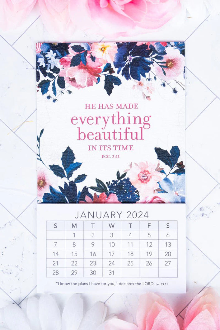 2024 EVERYTHING BEAUTIFUL FLORAL MINI MAGNETIC CALENDAR